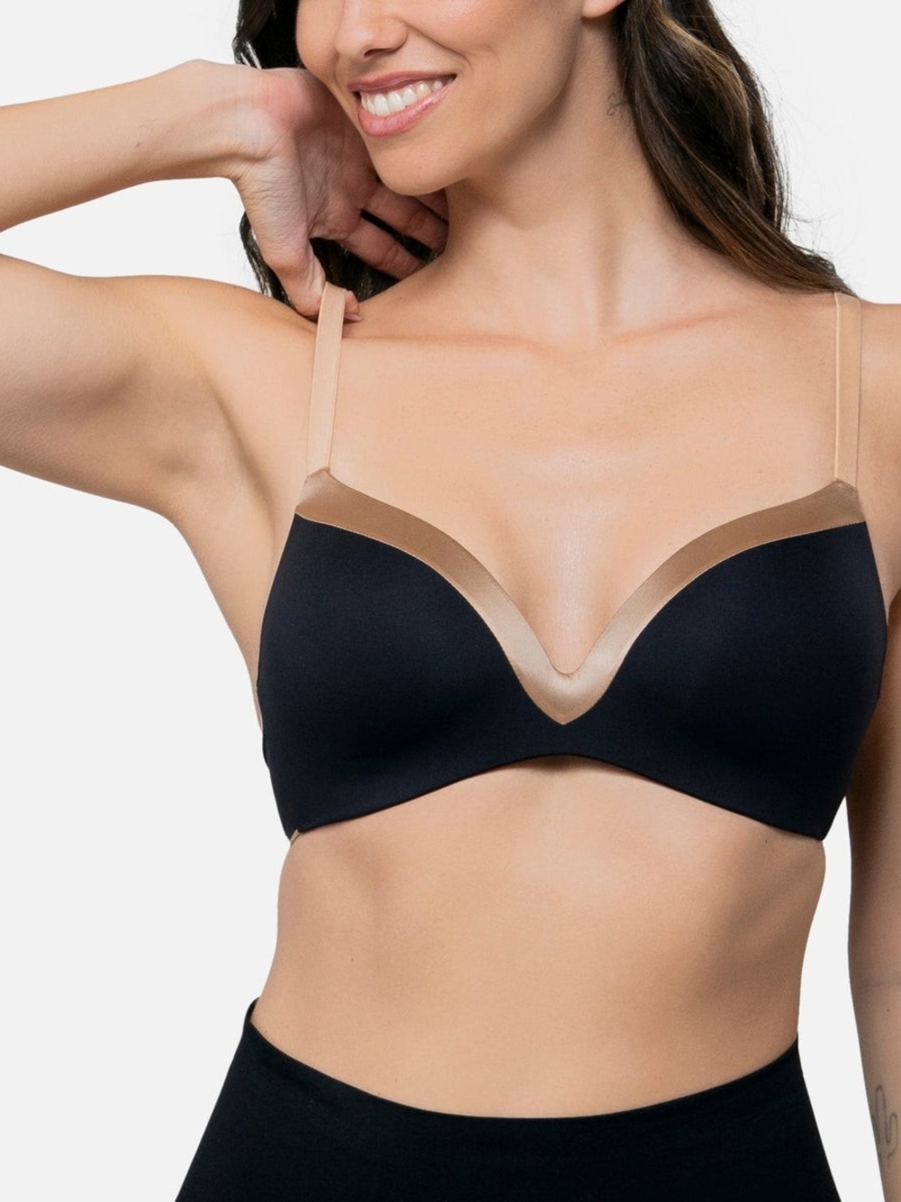 The Satin Grace (3D Molded) Black/Coffee